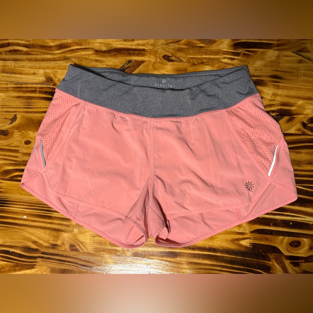 Athleta Coral and Charcoal Athletic Shorts